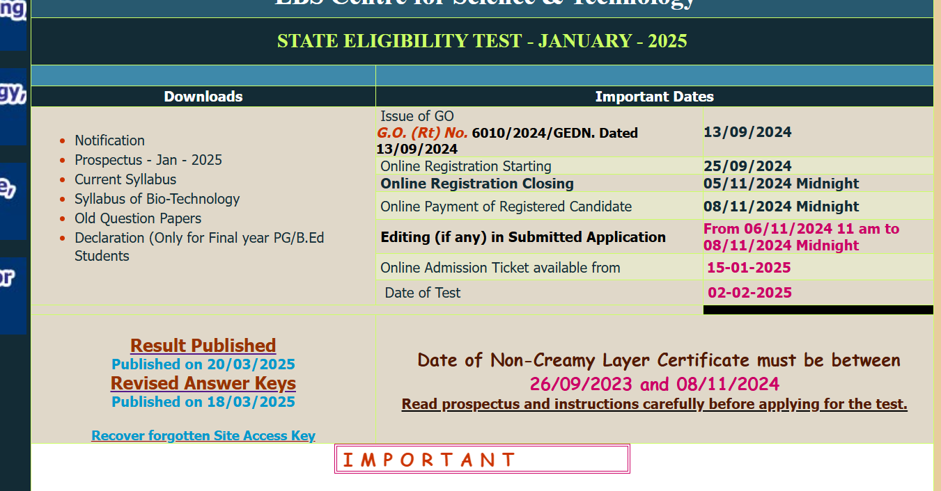 Kerala SET Result 2025 Declared
